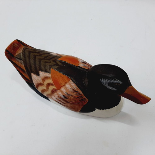Vintage ceramic decorative duck, hand-painted