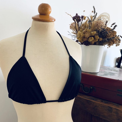 Triangle Bralette jersey top Veloudakis, black, small