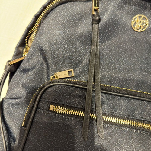Ynot? Milan Backpack new, navy with gold details