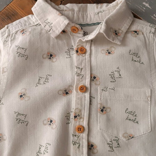 Baby boy one-piece shirt new, size 92 cm, 18-24 months, 100% cotton