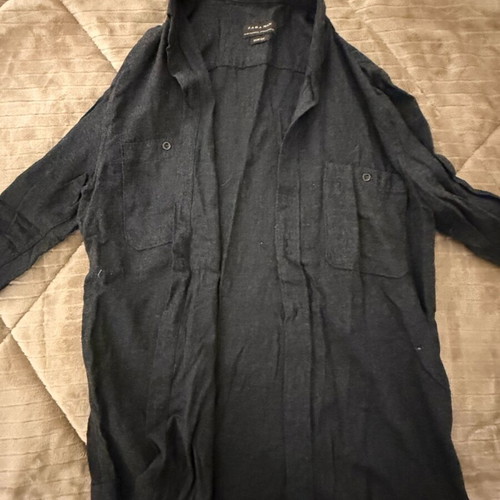 Zara men's shirt used, dark gray, size S