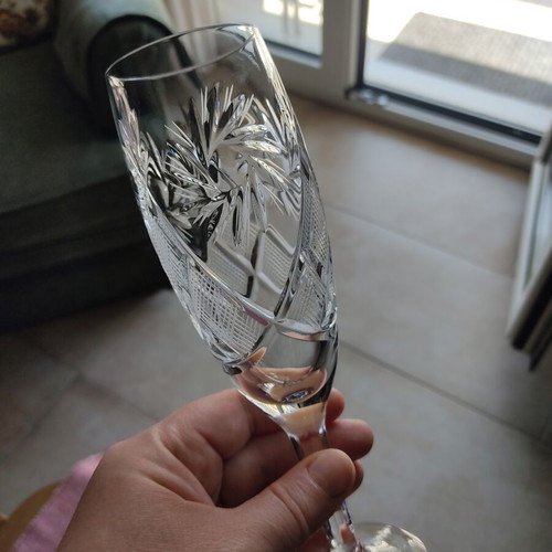 Vintage Nachtmann crystal champagne glasses set of 12, like new
