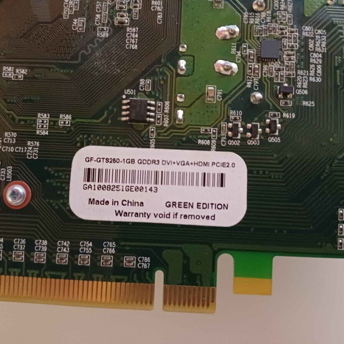 Twintech NVIDIA GeForce GTS 250 1GB GDDR3 graphics card used