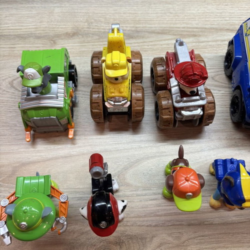 Paw Patrol figures and vehicles collection including Chase, Marshall, Rubble