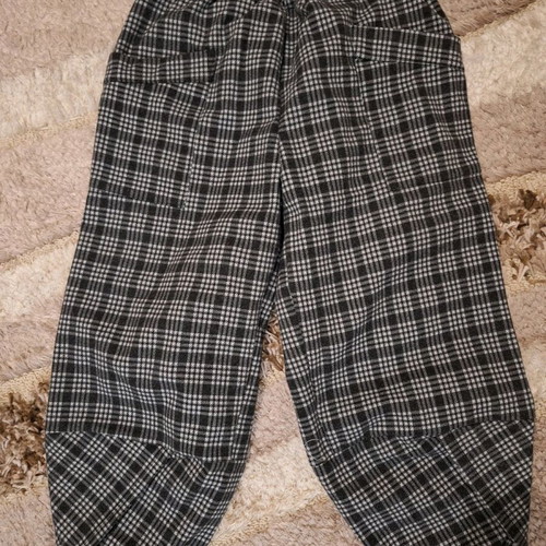 Panteloni-salvari like new one size checkered grey black, thick, 98% cotton
