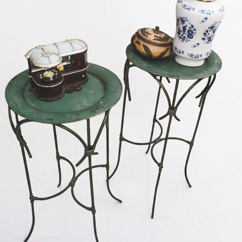 Metal plant stands set used, vintage style