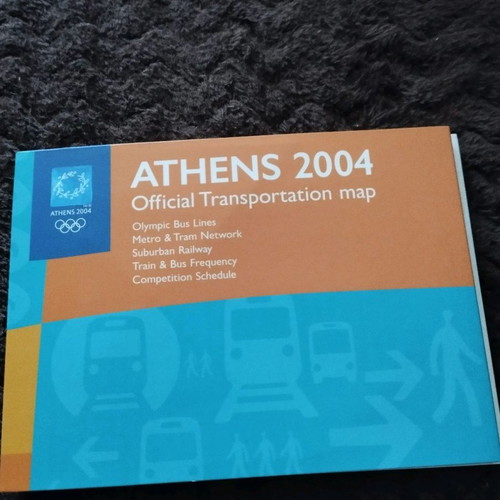 Athens 2004 Official Transportation Map like new