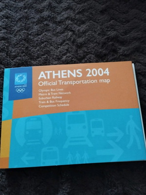 Athens 2004 Official Transportation Map like new