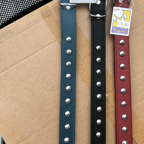 Pet Camelot leather collar 25mm x 50cm new