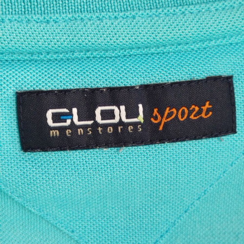 Clou men's polo shirt, turquoise, size XL