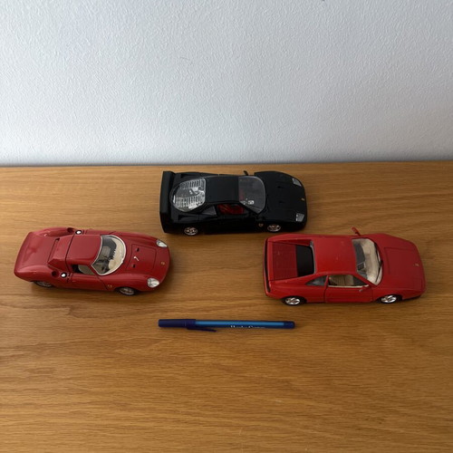 Ferrari Burago model cars used, set of 3