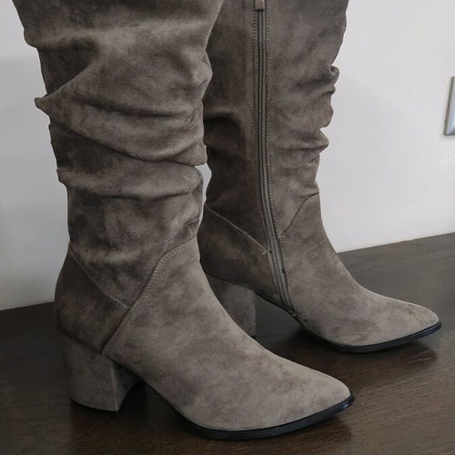 Suede boots brown size 38 like new