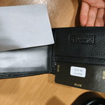 Boweisi Black Leather Men's Wallet New