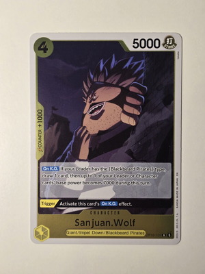 Sanjuan Wolf One Piece Card Game OP16-106 Rare like new