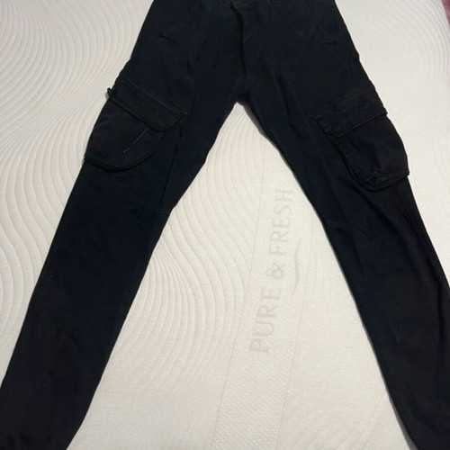 Cargo pants black refurbished, size XS