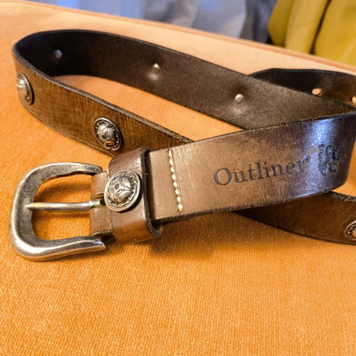 Handmade leather belt like new, brown, 100cm length