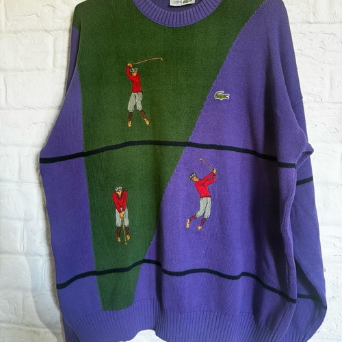 Lacoste vintage pullover rare, like new, multicolor