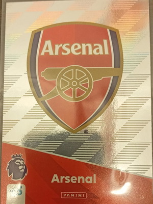 Σήμα της Άρσεναλ Panini Premier League 2025 καινούργιο Νο:28