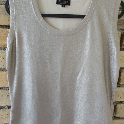 Escada sleeveless shiny top size S