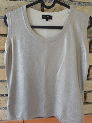 Escada sleeveless shiny top size S