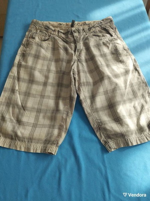 Mayoral Nukutavake Boys' Bermuda Shorts like new, size 12, khaki plaid