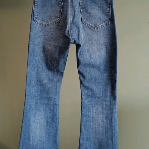 Stradivarius flare jeans used, high waist, blue, size 36