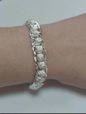 Silver plated bracelet 20cm, very good condition, non magnetic