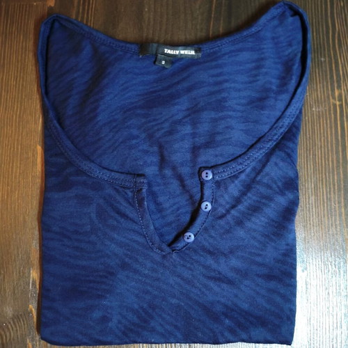 Tally Weijl Blue Slim Fit Shirt Small Like New