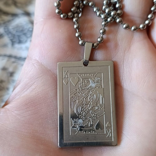 King stainless steel men's necklace