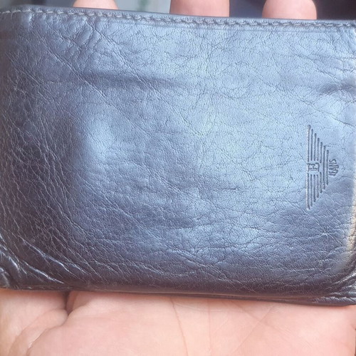 Men's leather wallet Emporio Valentini black like new
