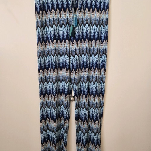 Boho summer pants new, size medium, blue shades