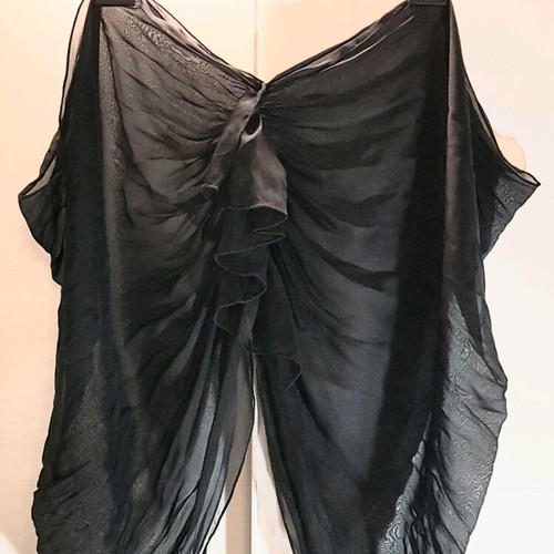 Design by Nikos evening set satin corset midi skirt bolero headband like new