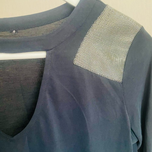 Blue blouse with silver details like new, size M