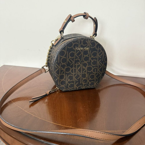 Calvin Klein round crossbody bag, brown