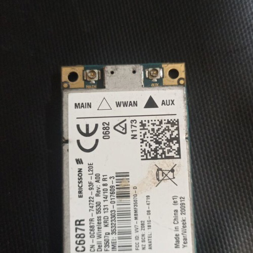 Ericsson Dell Wireless F3507g WWAN 3G Cellular Card C687R