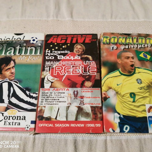 Sports videocassettes used, set of 3