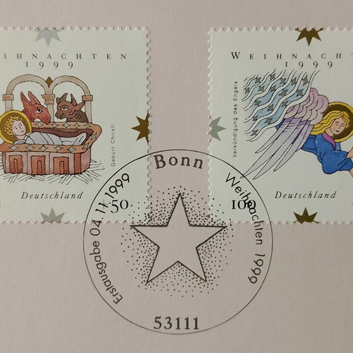 German stamps 1999 with Bonn first day cover, mint condition