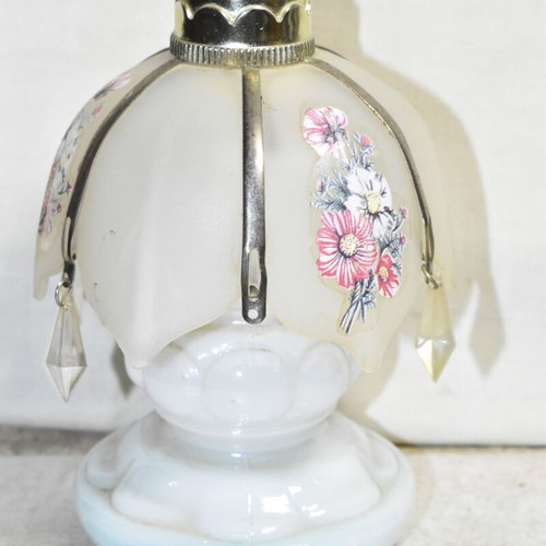 Vintage decorative miniature lamp used with floral motif