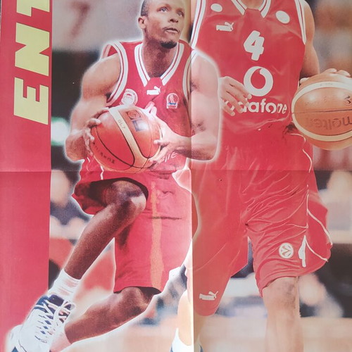 Olympiacos basketball double poster used
