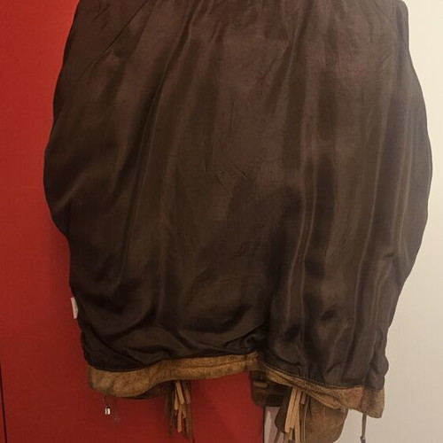Suede jacket, size L, beige