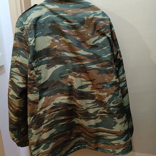 Waterproof Camouflage Jacket used, size S, brown and green