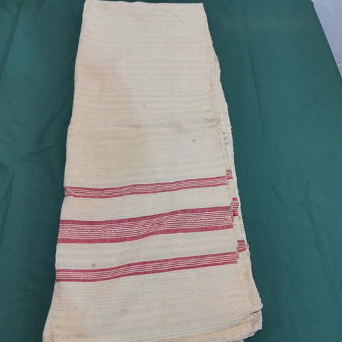 Wool woven bed sheet used, from 1930 era