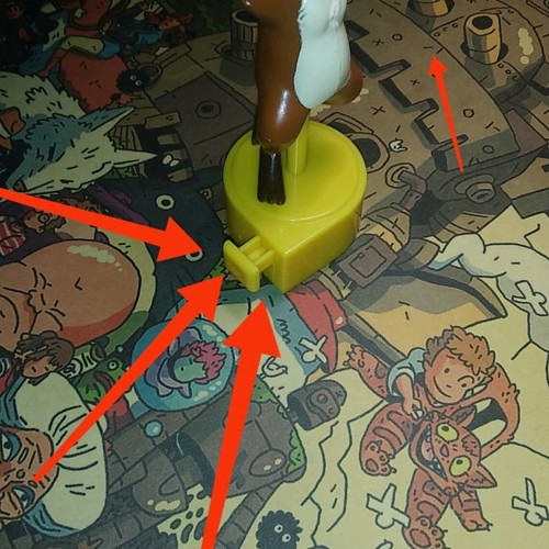 Beaver toy with button used