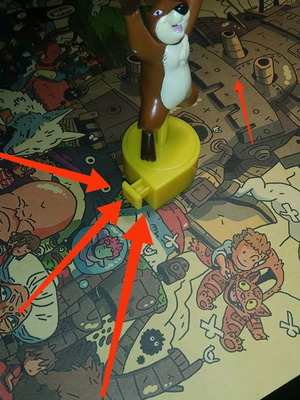 Beaver toy with button used