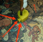 Beaver toy with button used