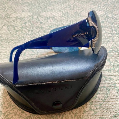 Bvlgari Vintage Women's Sunglasses Blue Navy used