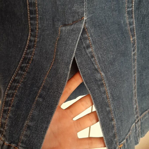 Strapless jean dress Paranoia like new, size M, black and blue
