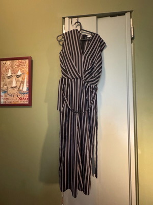 Marina V striped jumpsuit like new, black and white, size M