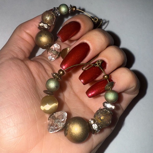 Earrings like new, pack of 6, gold-colored