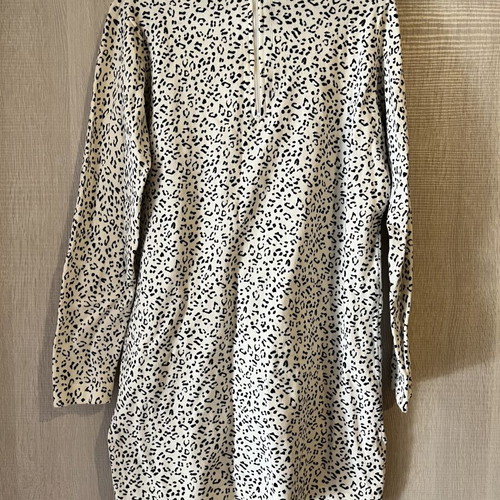 Mango dress with print and back zipper size small like new